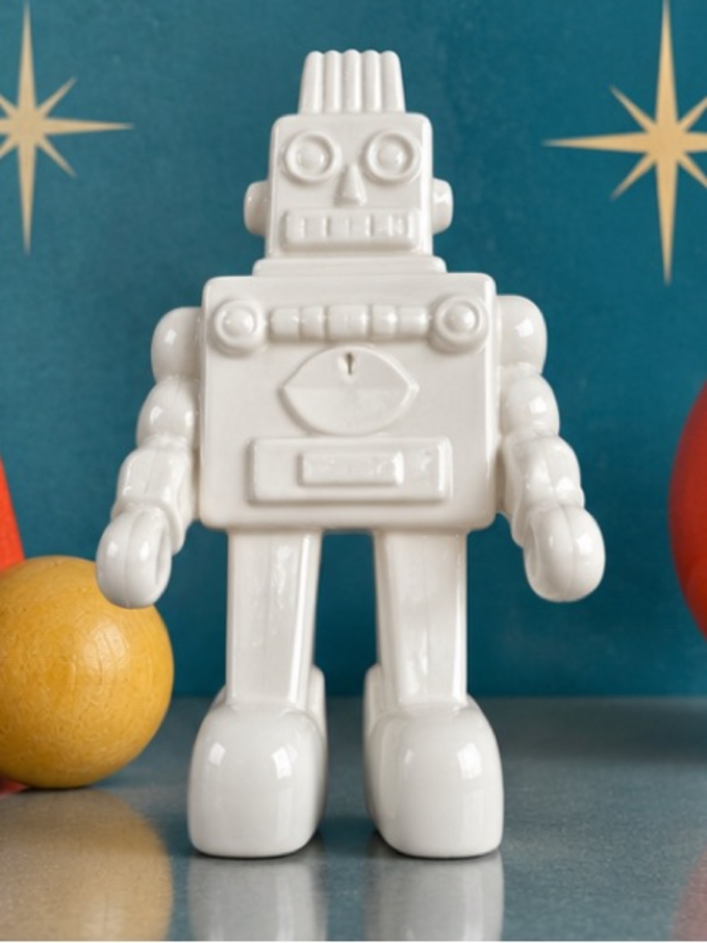 8" SELETTI MY ROBOT WHITE PORCELAIN ITALY DESIGNER